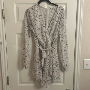 Long Sleeve Polkadot Romper